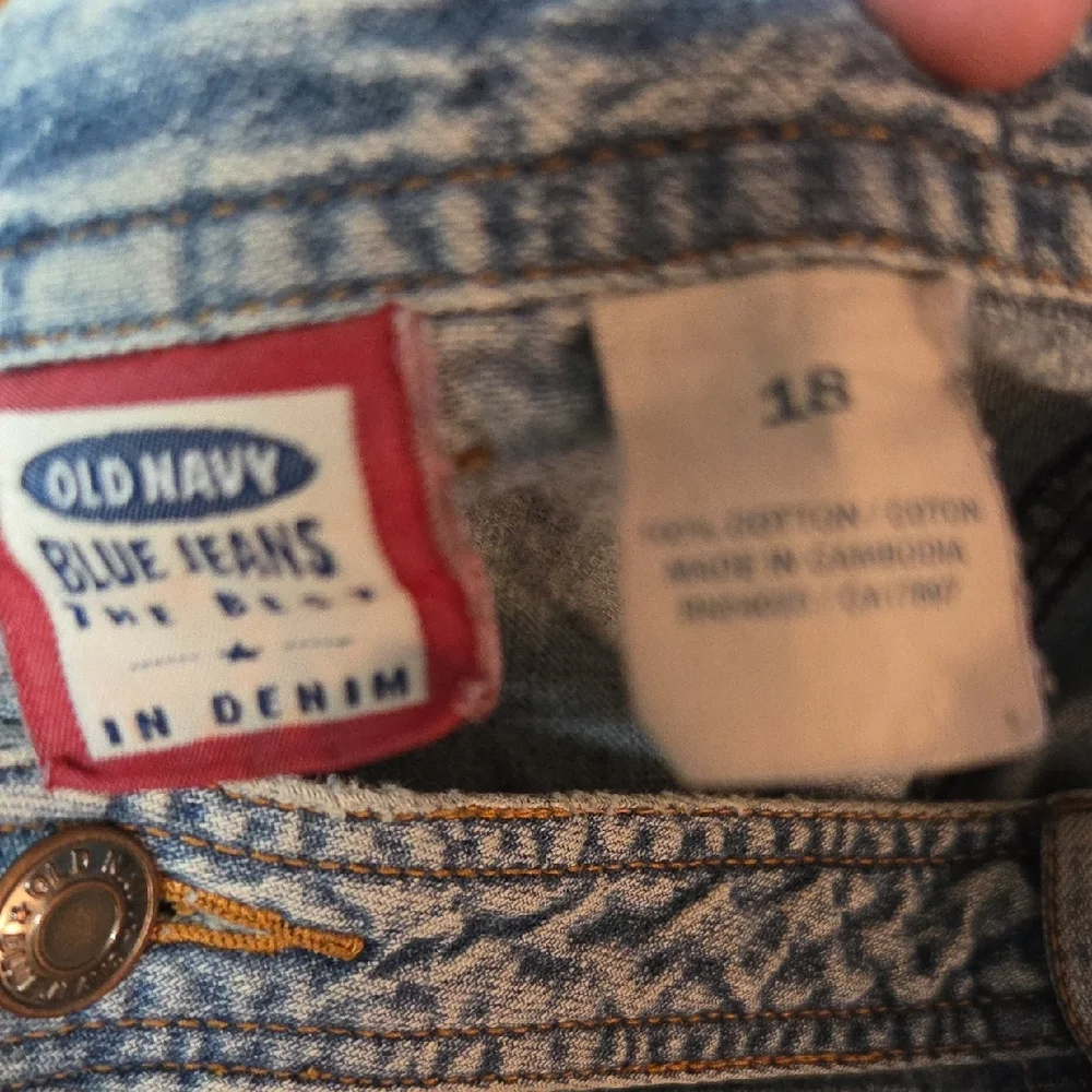 Old Navy Blue Denim Long Skirt Sz 18 - Picture 2 of 3